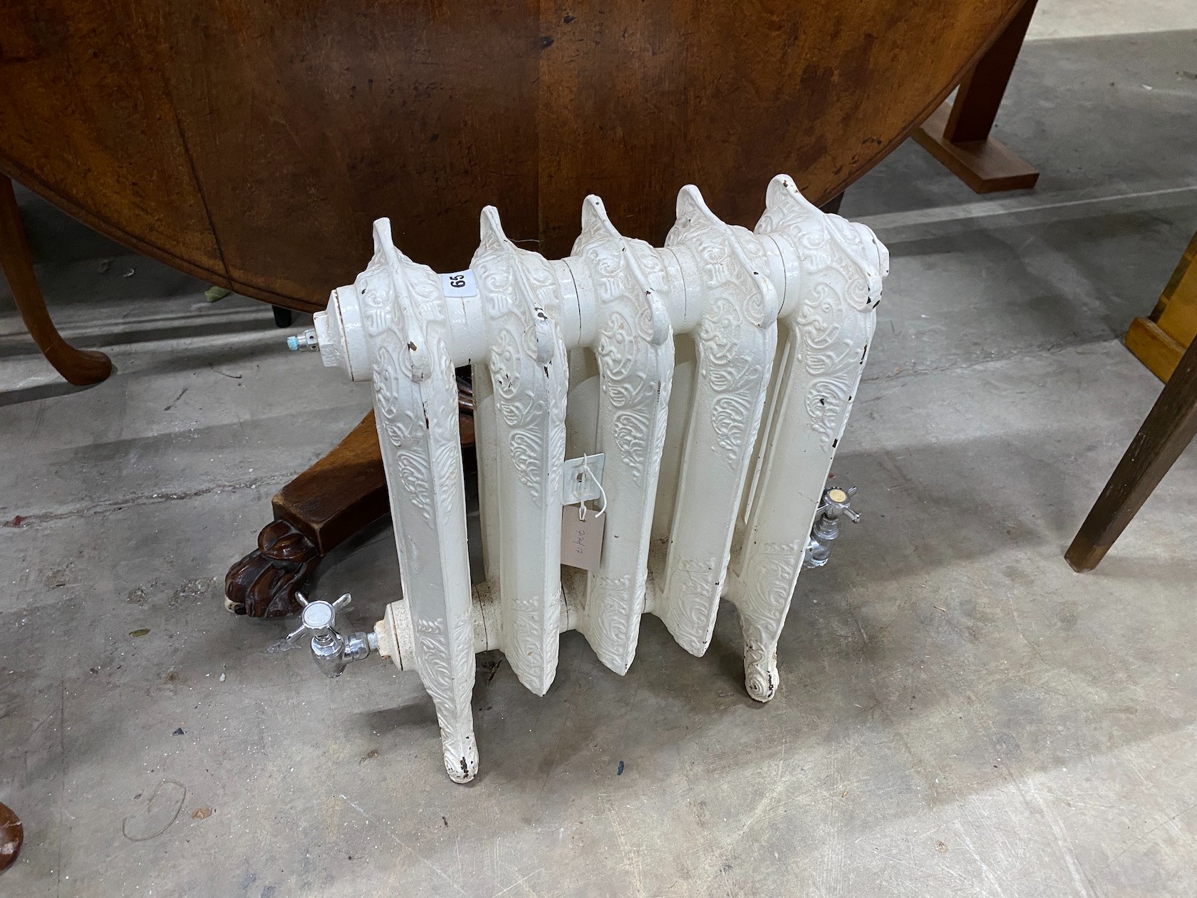 A Victorian style cast iron radiator, height 51cm